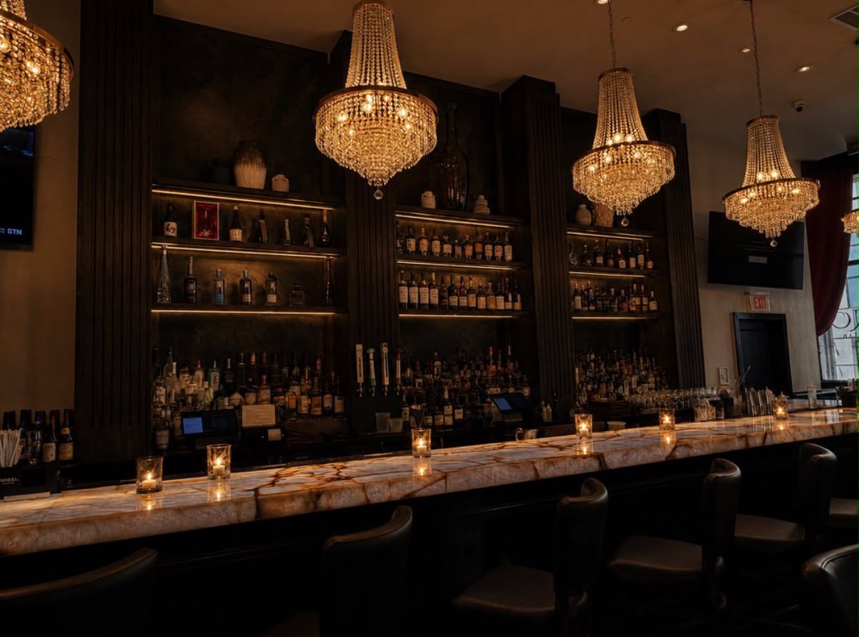The backlit bar at Yamasaki